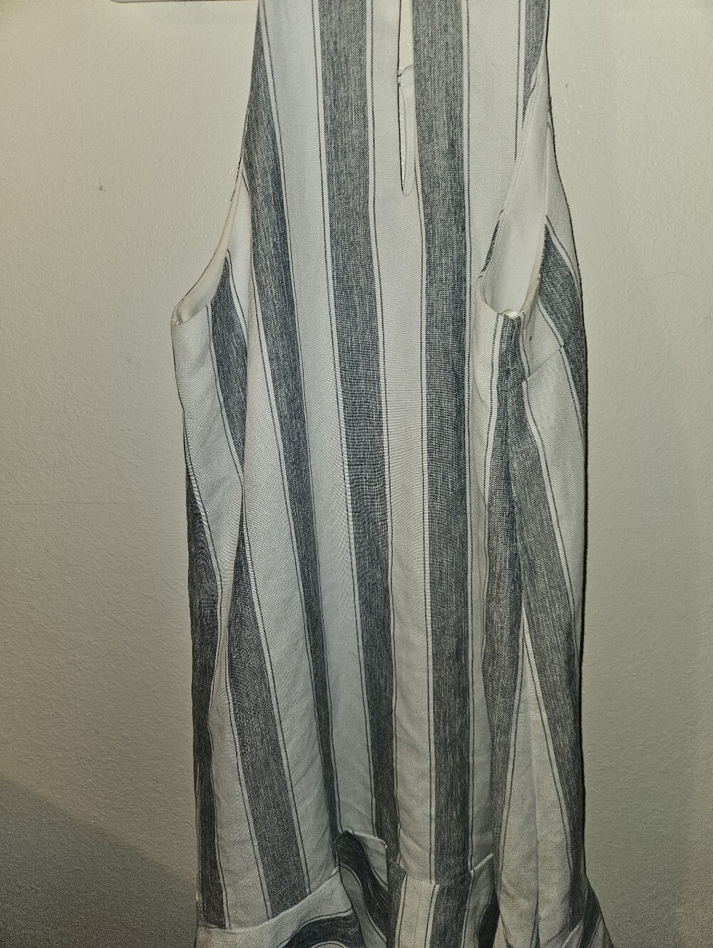 She + Sky Womans Vertical Striped Ruffle Dress Size M - Picture 11 of 13